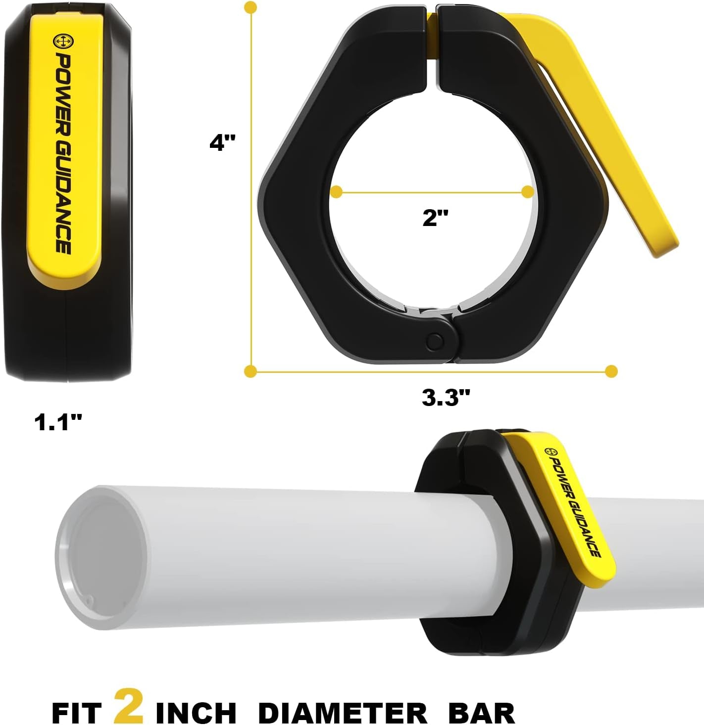 Barbell Collars Barbell Clips,50 Mm Olympic Barbell Clamps,Non-Slip Weight Clamps Quick Release Barbell Collar for Workout Weightlifting,Olympic Lifts and Strength Training