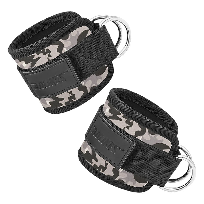Adjustable Padded Ankle Wrist Cuffs Padded Straps D-Ring Glute Kickback for Cable Machine, Ideal for Glutes Exercises