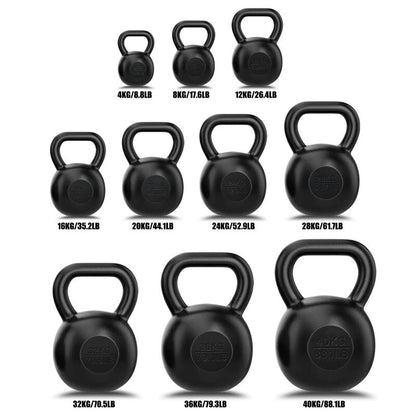 4KG- 36KG Cast Iron Kettlebell Powder Coating Cross Weight Lifting Dumbbell Gym