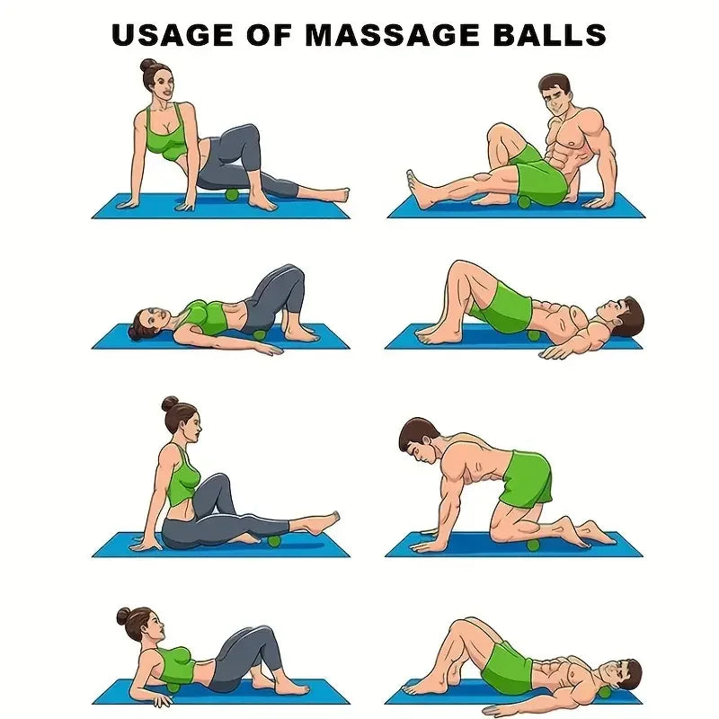 One Piece Yoga Massage Ball Fascia Ball Solid Rubber Ball Mixed Color Muscle Relaxation Ball for Muscle Recovery