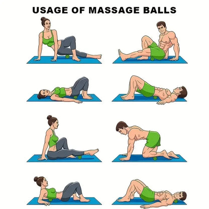 One Piece Yoga Massage Ball Fascia Ball Solid Rubber Ball Mixed Color Muscle Relaxation Ball for Muscle Recovery