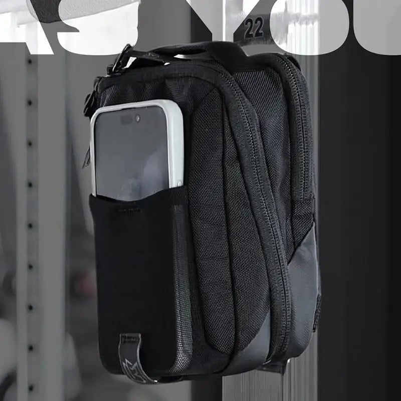 Magnetic GYM Phone Sling Bag for Men Women GYM Floor Organizer Sport Chest Crossbody Handle Pouch Sports Accessories ﻿