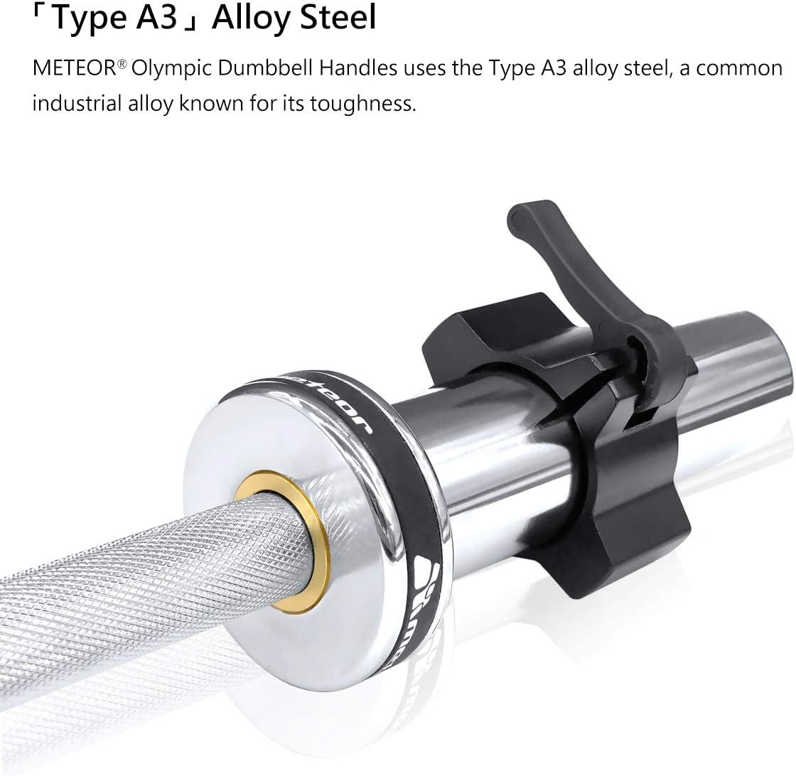 METEOR Olympic Barbell - Weightlifting, Dumbbell, Tricep, Ez Curl Bar - 20Kg, 50Mm Olympic Bar