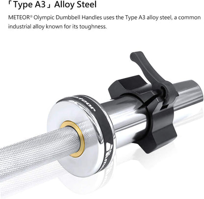 METEOR Olympic Barbell - Weightlifting, Dumbbell, Tricep, Ez Curl Bar - 20Kg, 50Mm Olympic Bar