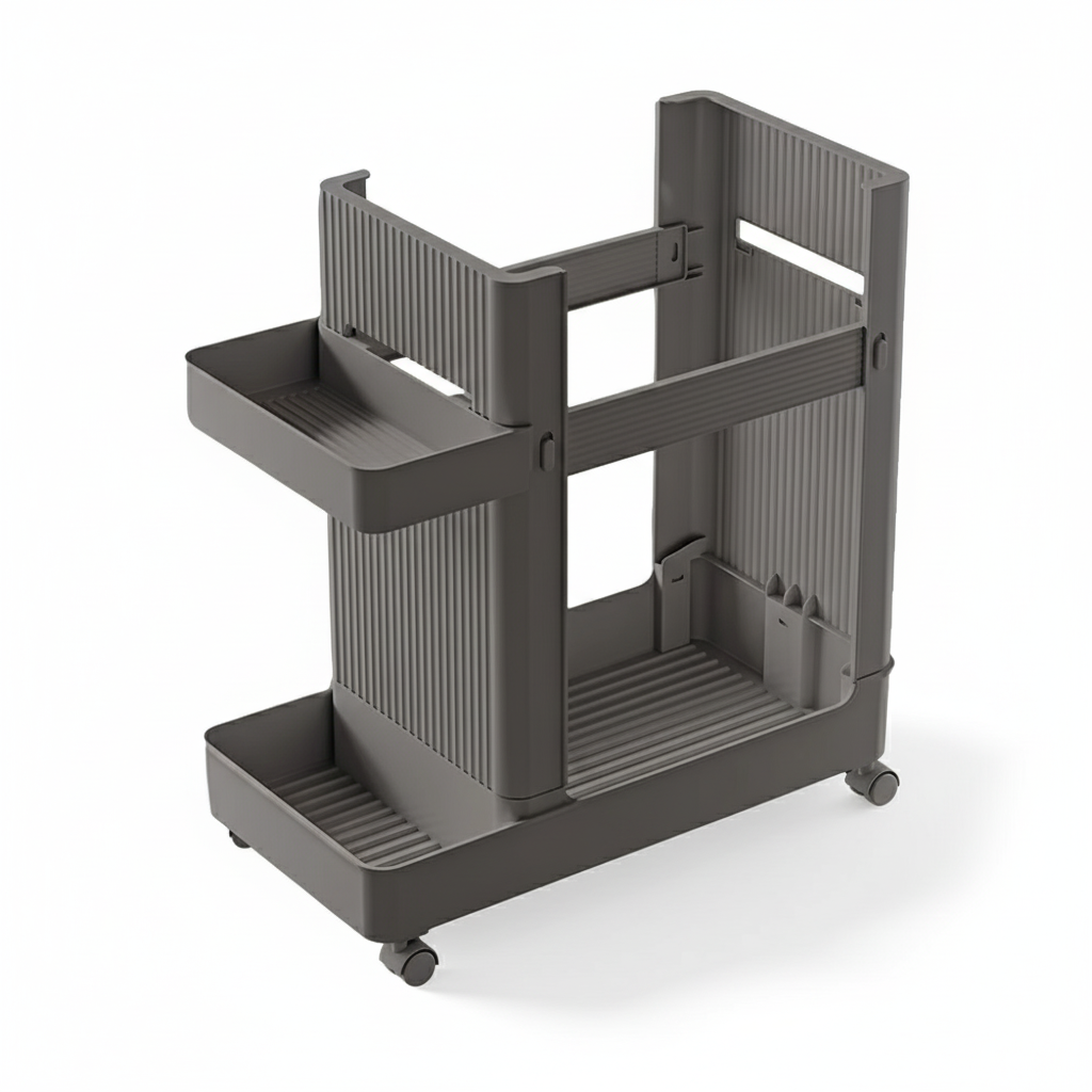 Yoga Mat & Fitness Equipment Storage Rack – With Wheels