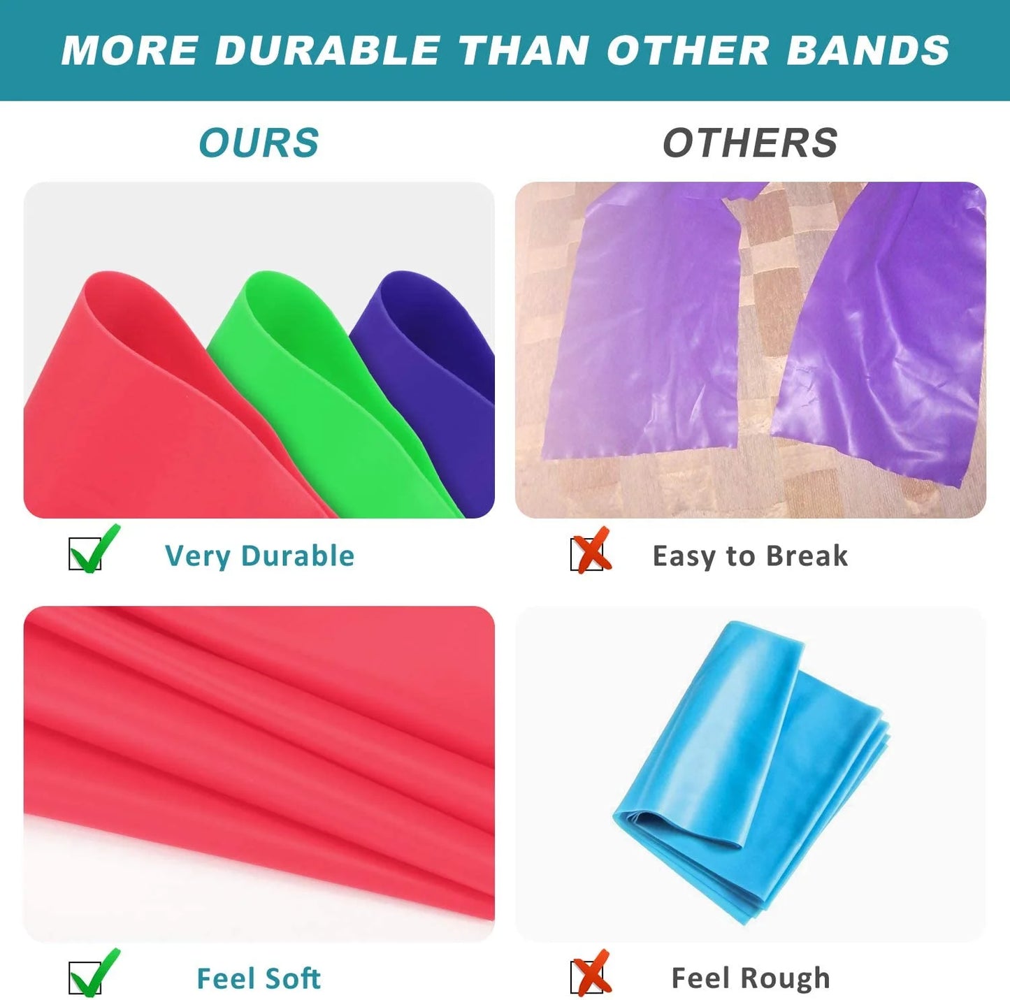Pilates Stretch Bands – Elastic Resistance Bands for Strength, Stretching & CrossFit Training