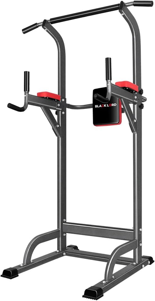 Pull-Up Station 7-Level Height Adjustable, Chin-Up Dip Station for Strength Training, Home Gym Equipment Multi-Station Chin up and Grip Dip Bar, Power Tower for Knee Raise Press, Max 250Kg