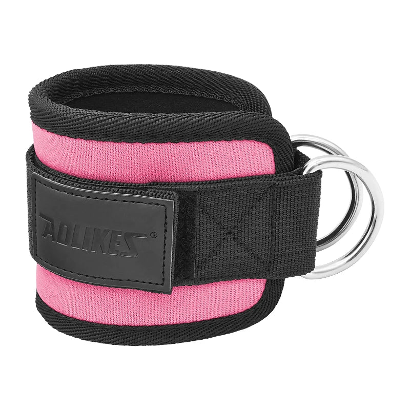 Adjustable Padded Ankle Wrist Cuffs Padded Straps D-Ring Glute Kickback for Cable Machine, Ideal for Glutes Exercises
