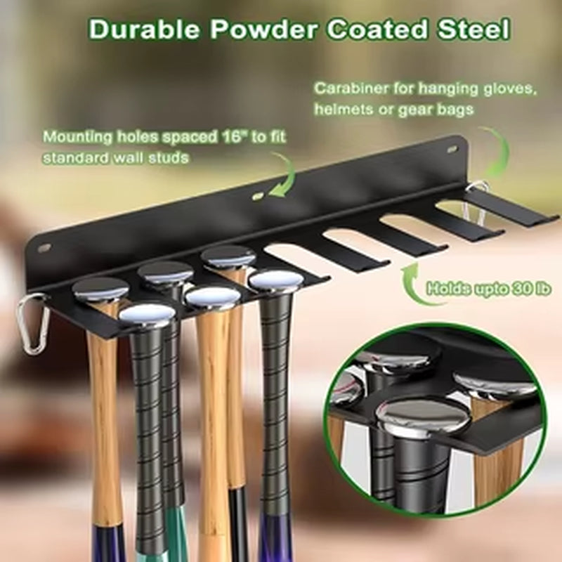 2 Pieces Black Iron Wall Mounted Gym Organizer-Multi-Purpose Storage Rack, Suitable for Resistance Band, Skipping Rope, Weightli