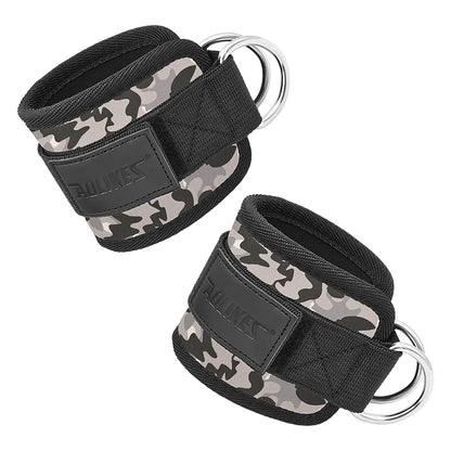 Adjustable Padded Ankle Wrist Cuffs Padded Straps D-Ring Glute Kickback for Cable Machine, Ideal for Glutes Exercises